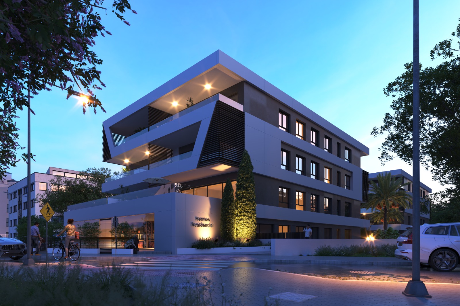 Vista general exterior del Hermes Residential Beach, San Juan de Alicante