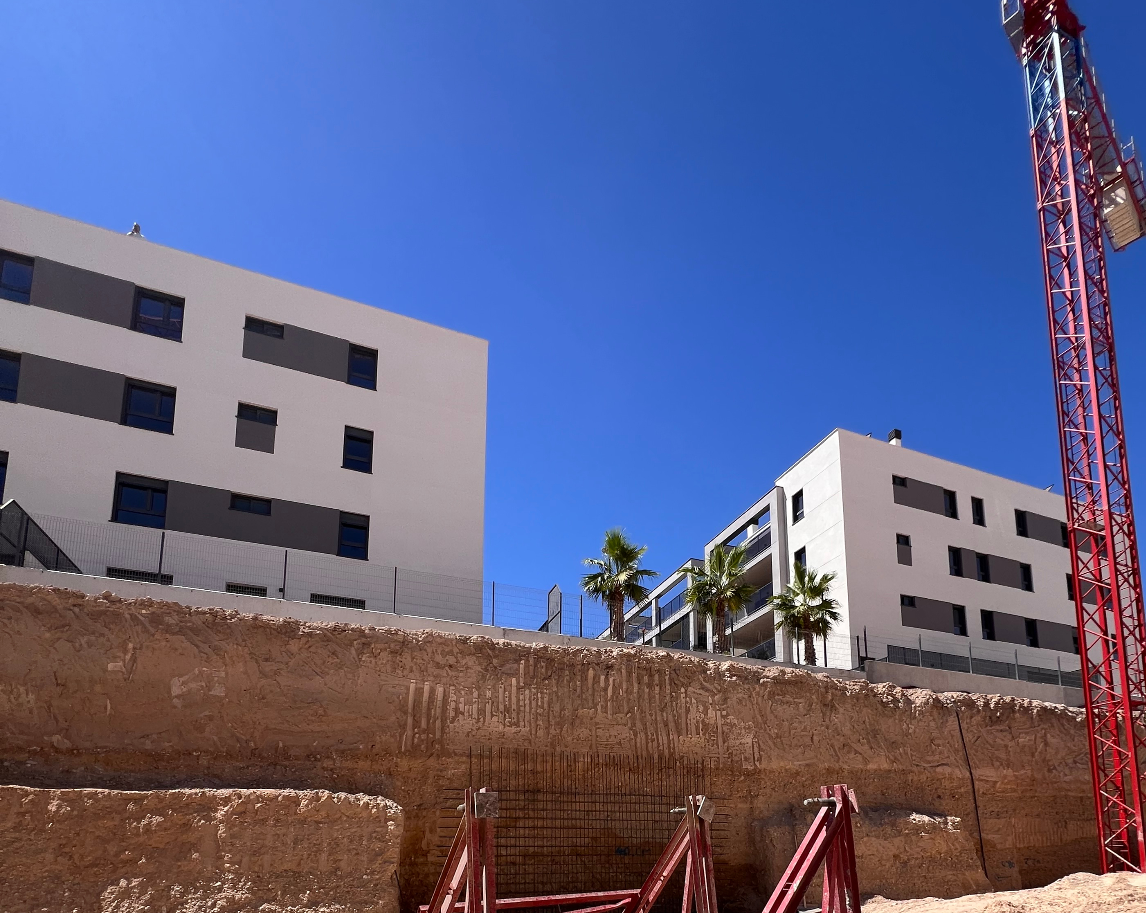 Trabajos de cimentación en Hermes Residential Beach, San Juan de Alicante